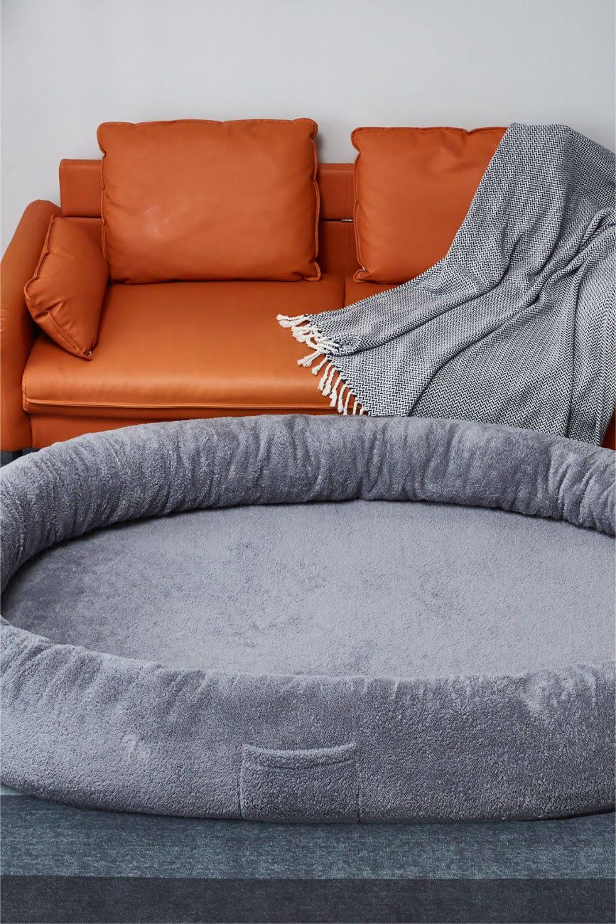 Ezysleep - Junior Teddy Fleece Human Pet Bed - Grey - Size Large