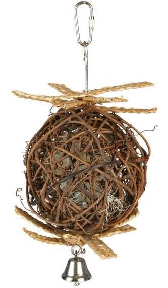 Trixie Natural Living Wicker Ball with Nesting Material, 18 x 5.5 cm Diameter