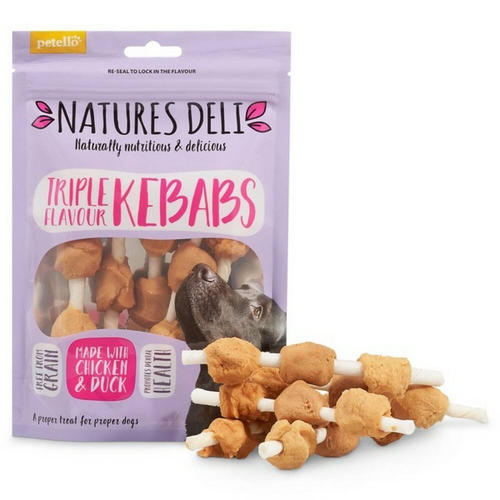 Natures Deli Triple Flavour Kebab Dog Treats 100g