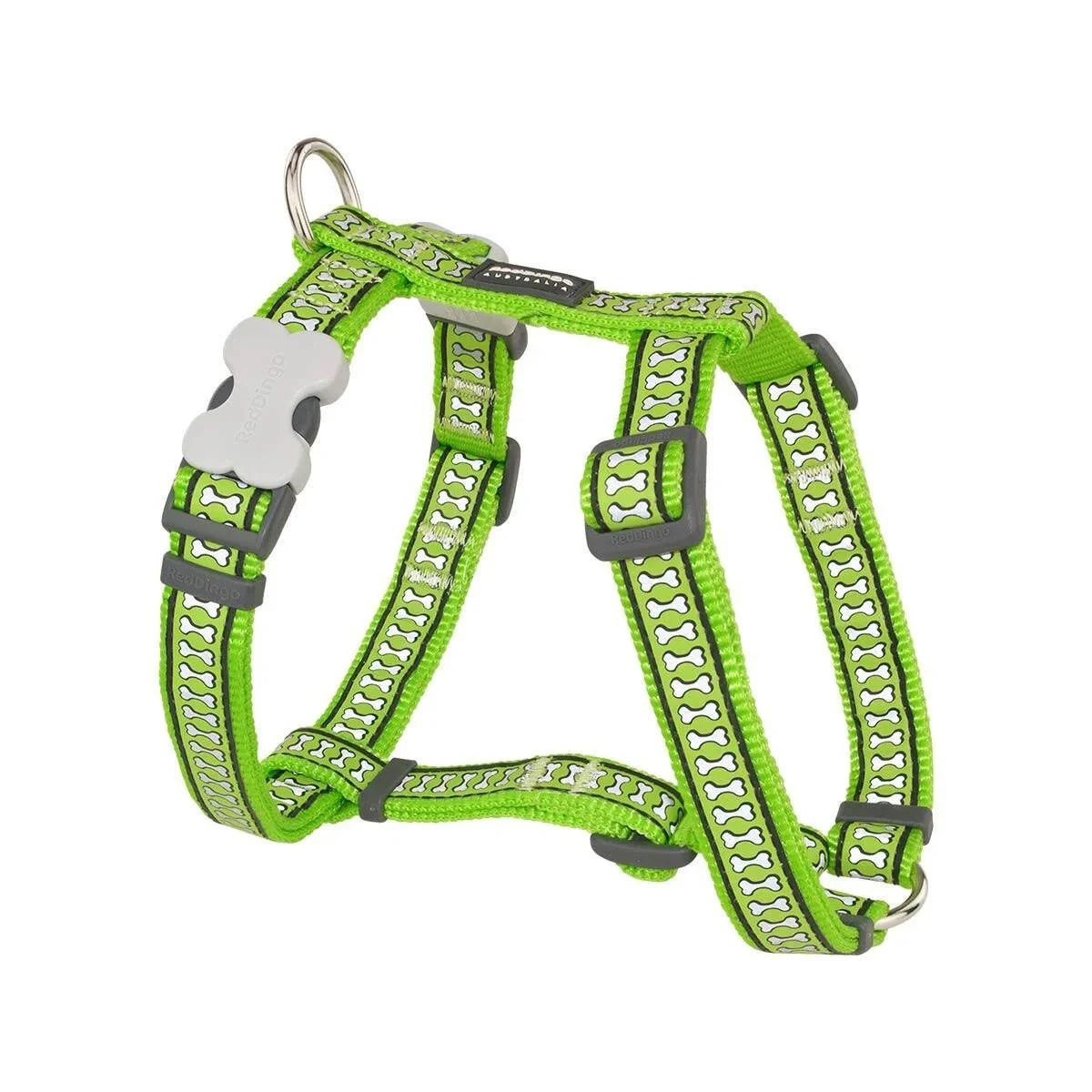 Red Dingo Reflective Bone Dog Harness Pink 37-61 cm