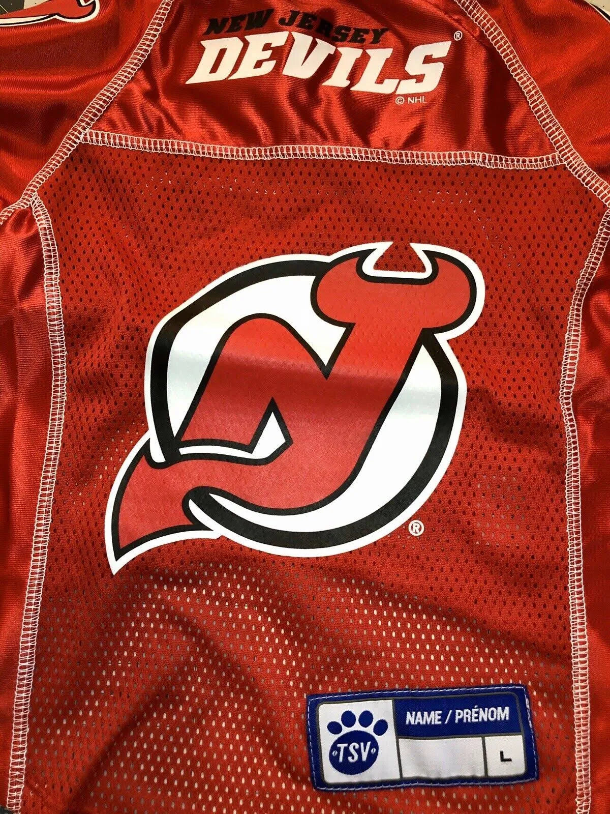 Jersey Devils Pet Gear Dog’s Mesh Hockey Jersey Size L Nhl Licensed