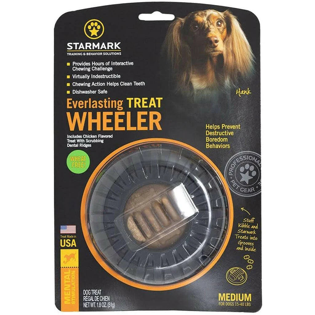 Starmark Everlasting Treat Wheeler Dog Toy Small