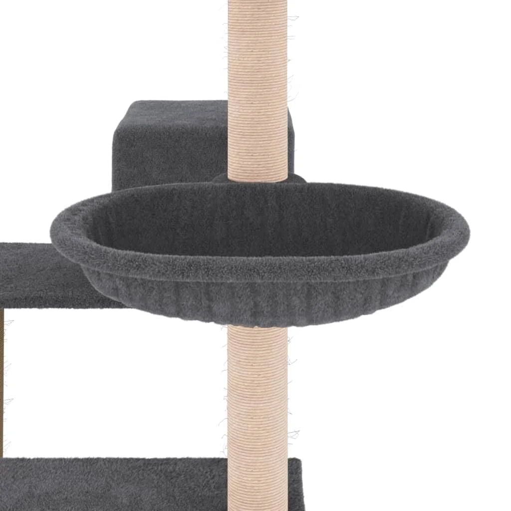 vidaXL Cat Tree with Sisal Scratching Posts Dark Grey 82.5 cm