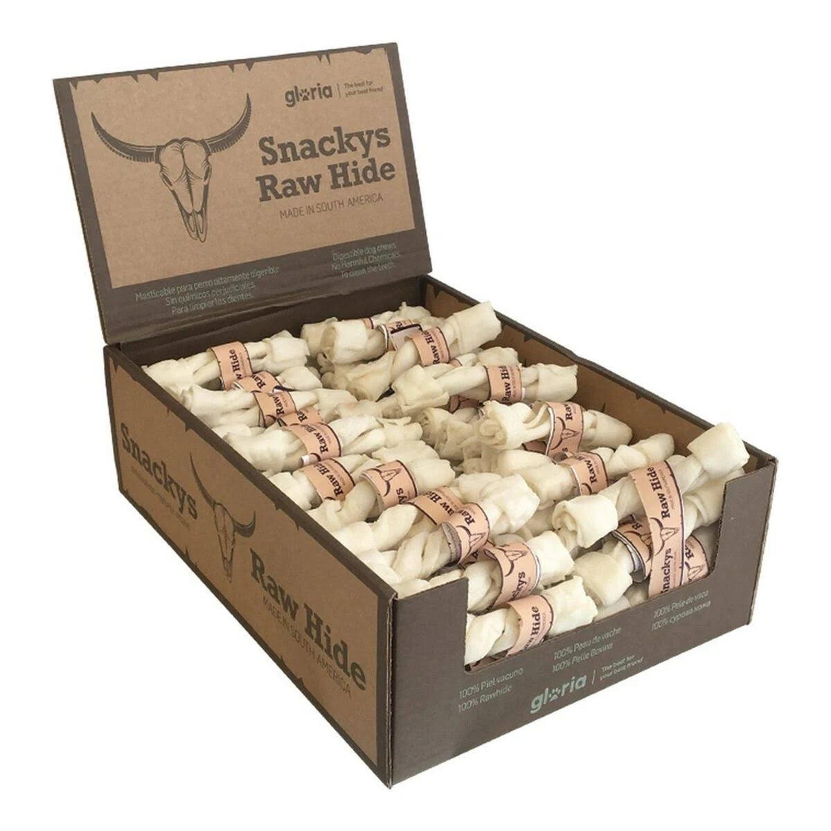 Gloria Chewy Rawhide Dog Snack Sticks - 12.5 cm (100 Units)