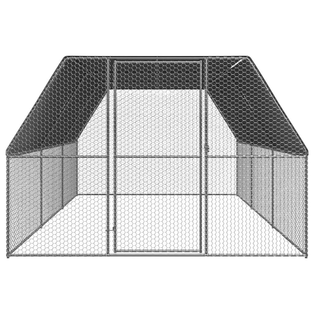 vidaXL Chicken Cage 3x6x2 M Galvanised Steel