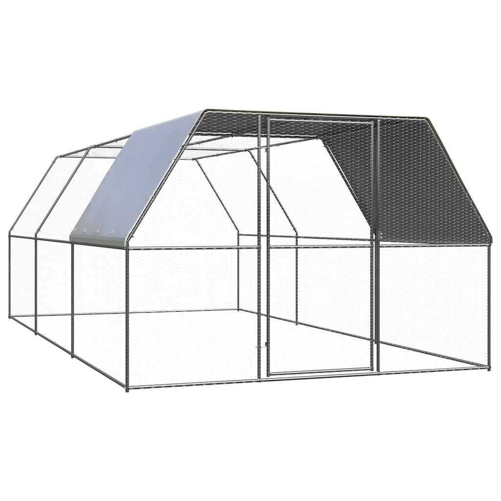 vidaXL Chicken Cage 3x6x2 M Galvanised Steel