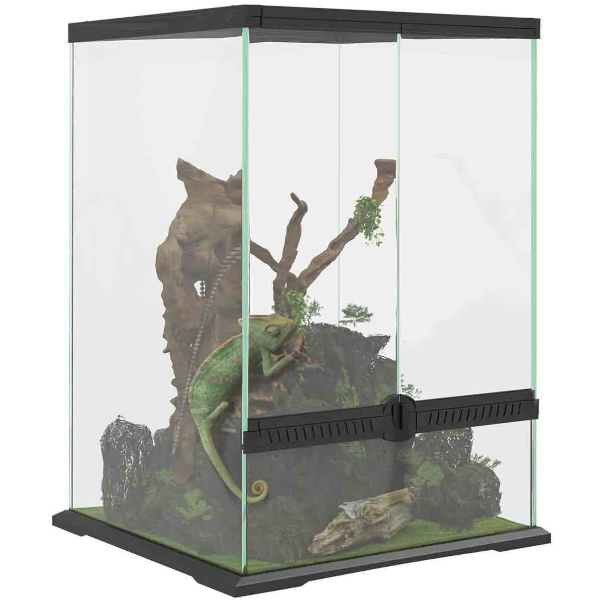 PawHut Glass Reptile Terrarium, 40L Vivarium