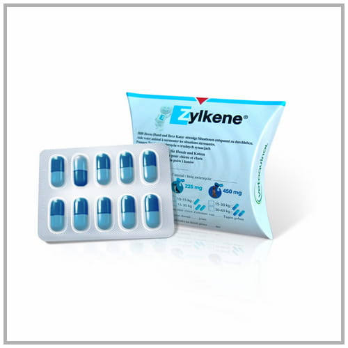 Vetoquinol Zylkene Capsules 450mg For Large Dogs 30Kg+ - 100 Capsules