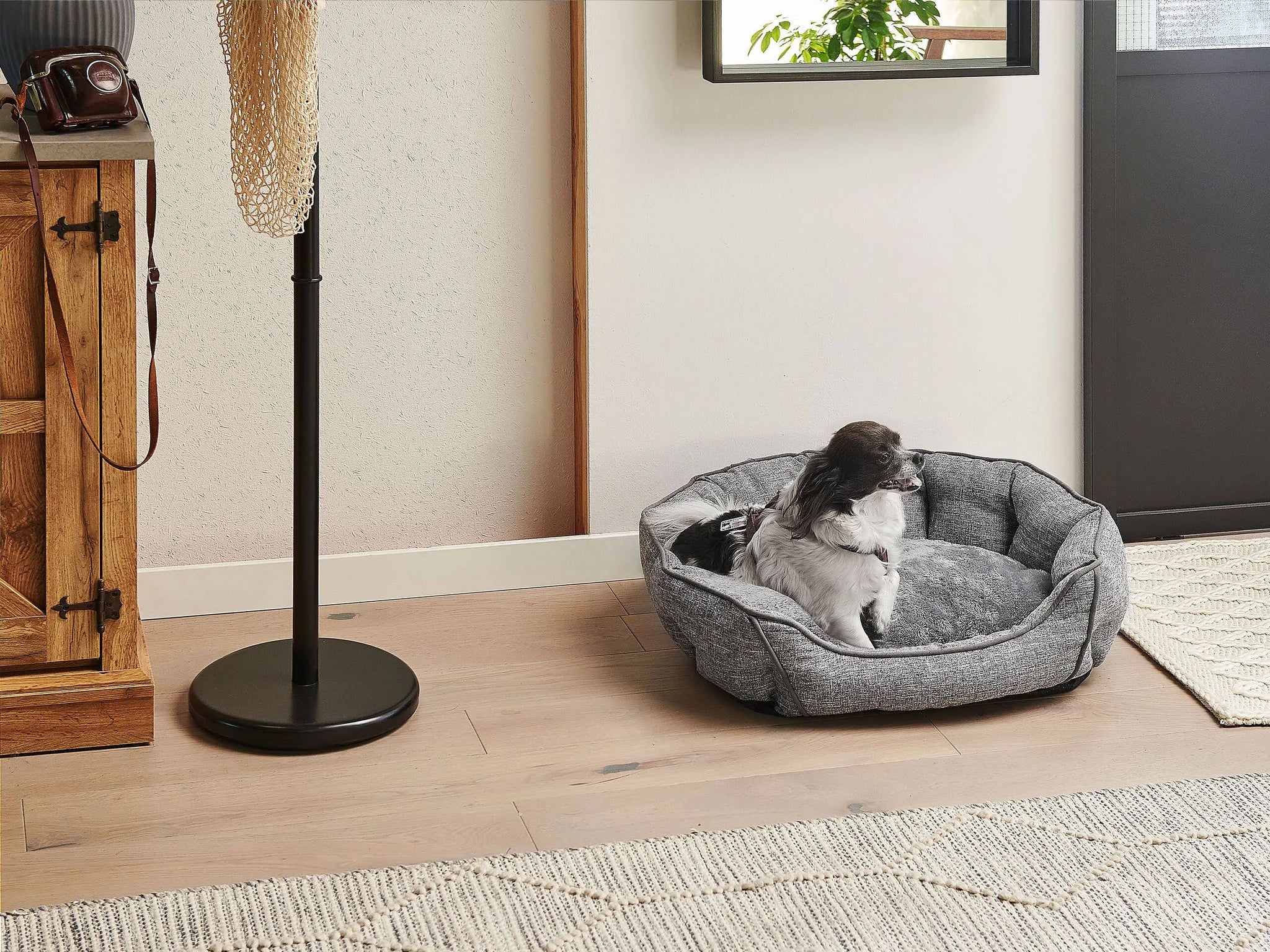 Beliani Dog Bed Grey 65 x 50 cm CANDIR