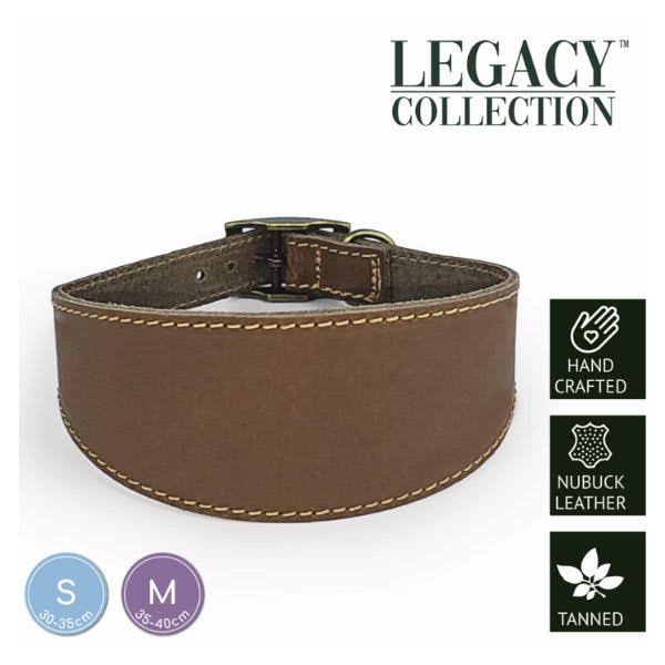 HugglePets Leather Greyhound Whippet Dog Collar