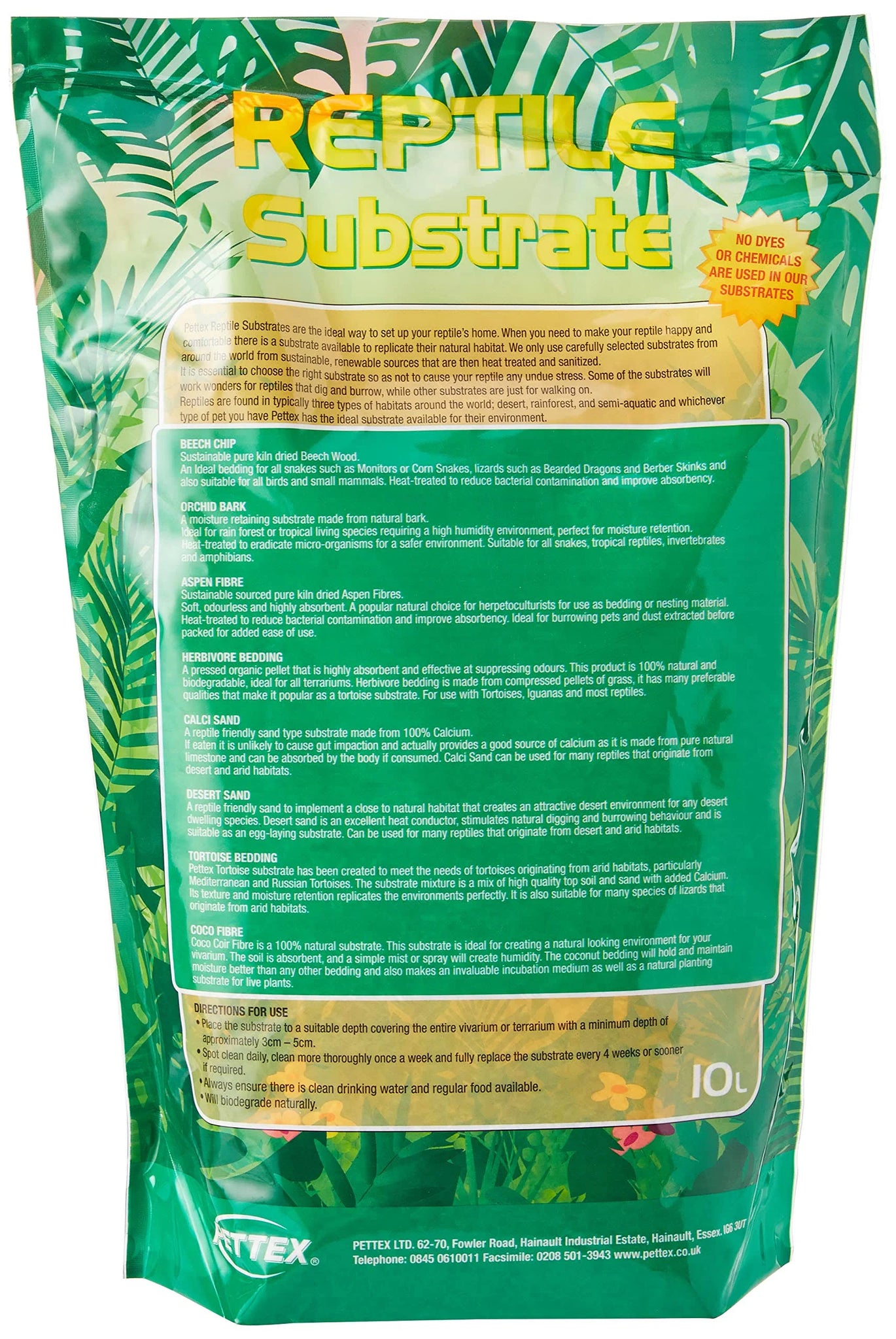 Pettex - Reptile Substrate Aspen Fibre - 10 Litre