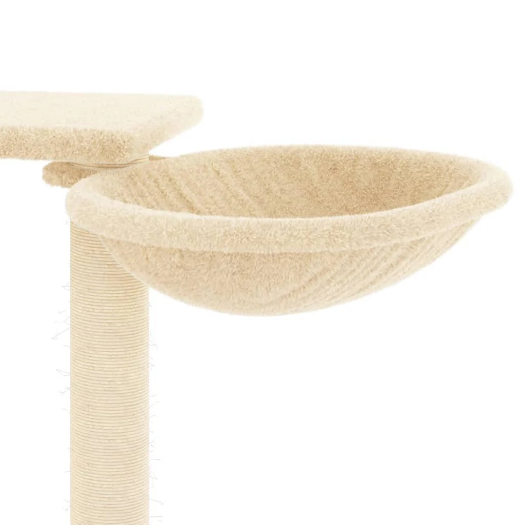 vidaXL Cat Tree with Scratching Posts Cream 82 cm