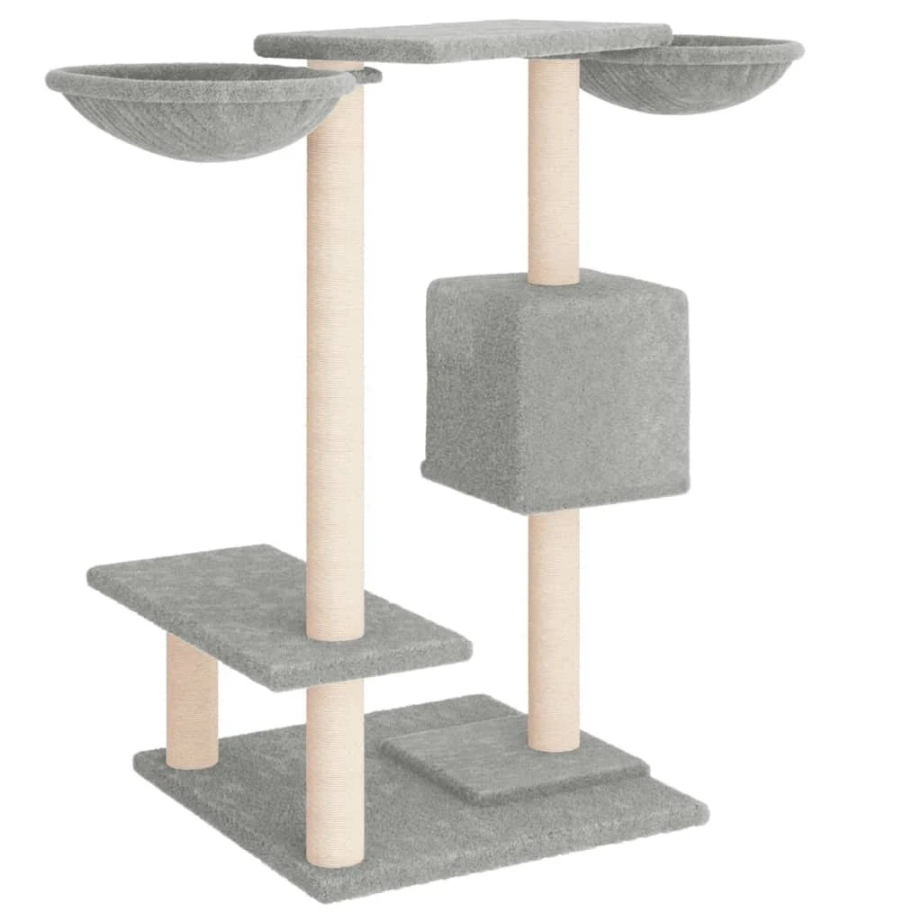 vidaXL Cat Tree with Scratching Posts Cream 82 cm