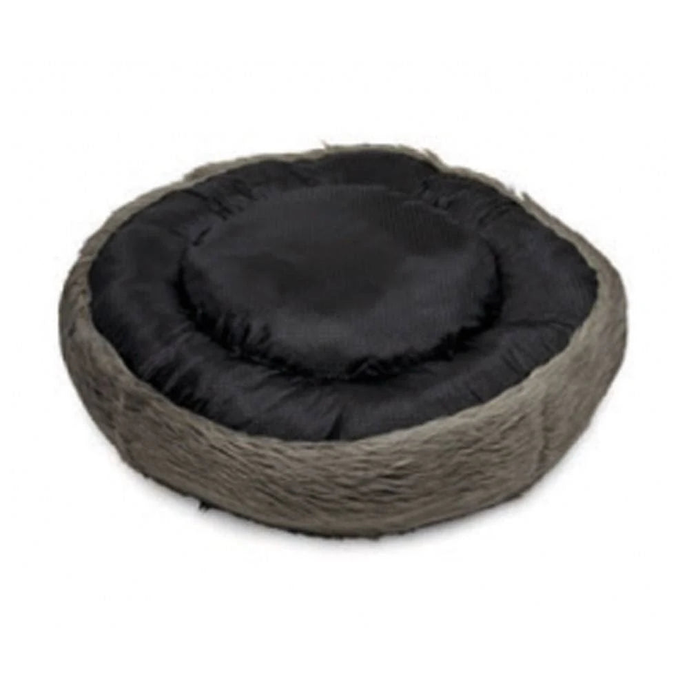 Petface Luxury Faux Fur Donut Dog Bed