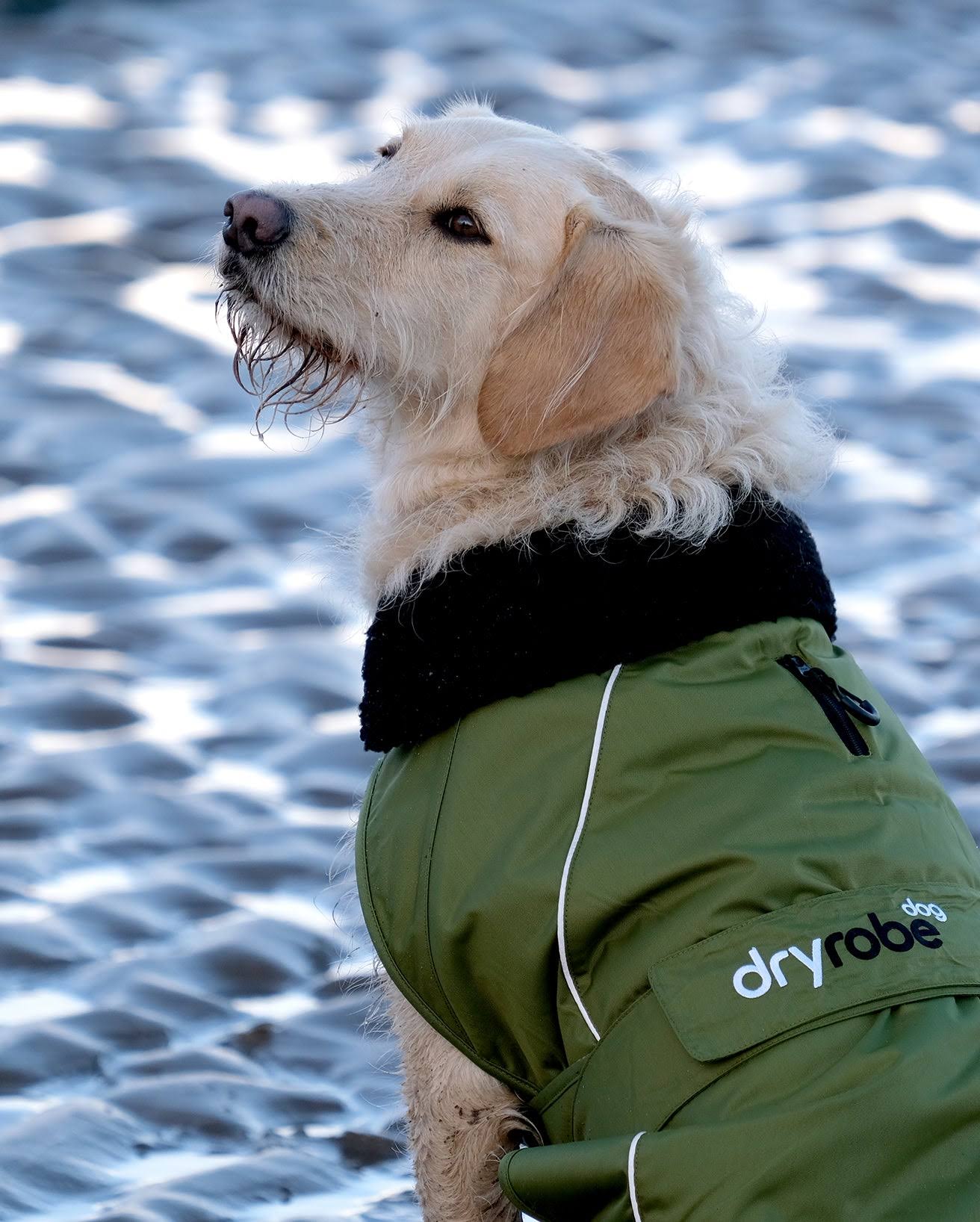 Dryrobe Dark Green & Black Dog Coat