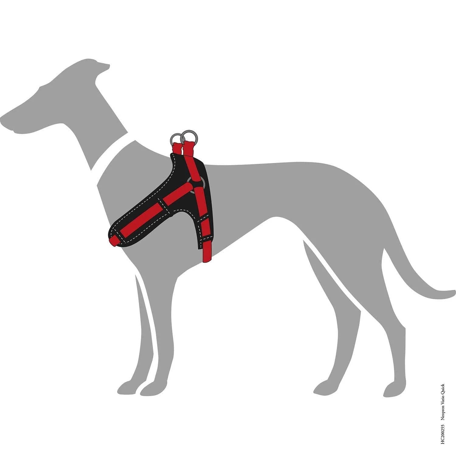 Hunter Harness Neopren Vario Quick S, Black/Grey